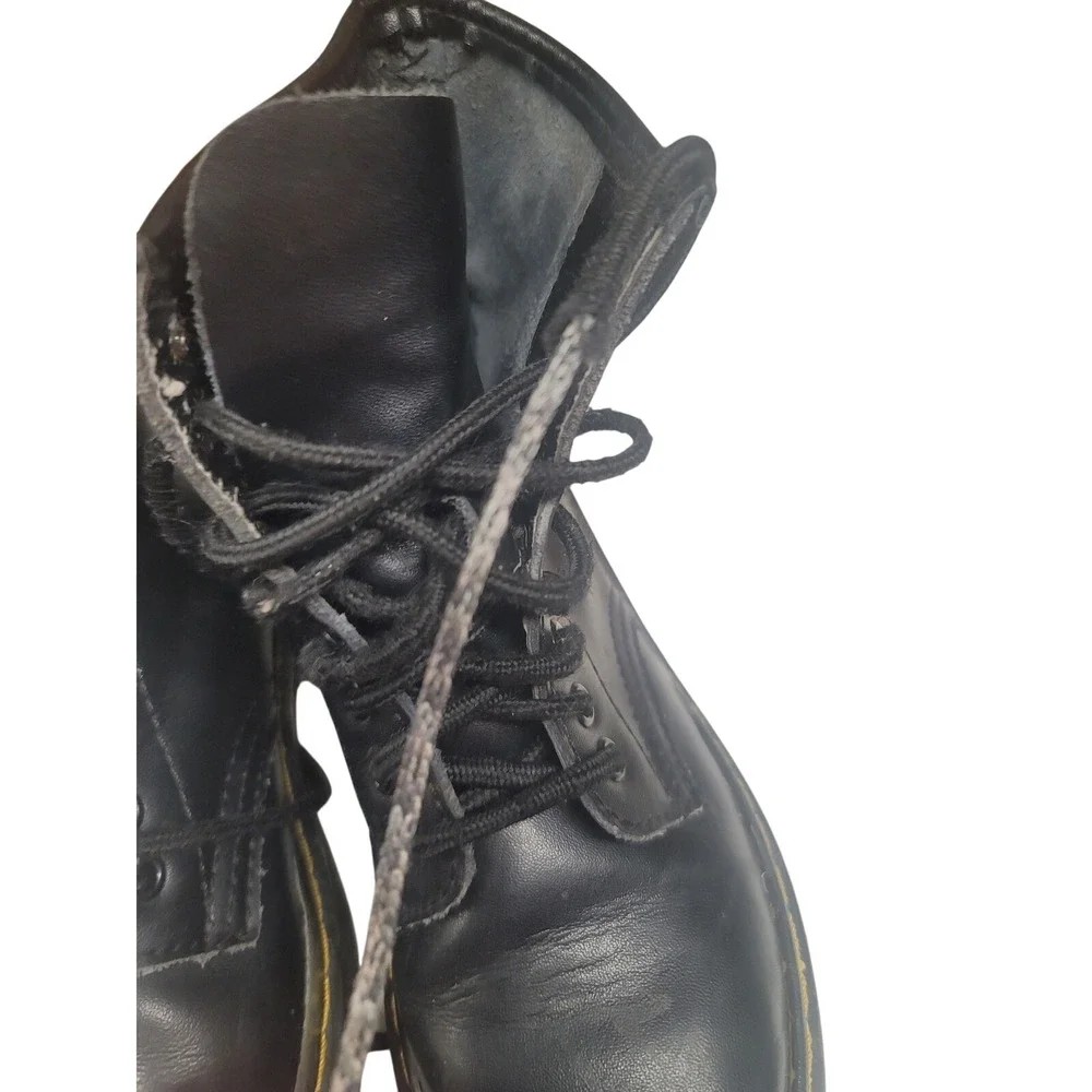 Dr Martens Kids Boots Black Leather‎ Lace Up Ankle Boots Shoes Like New
